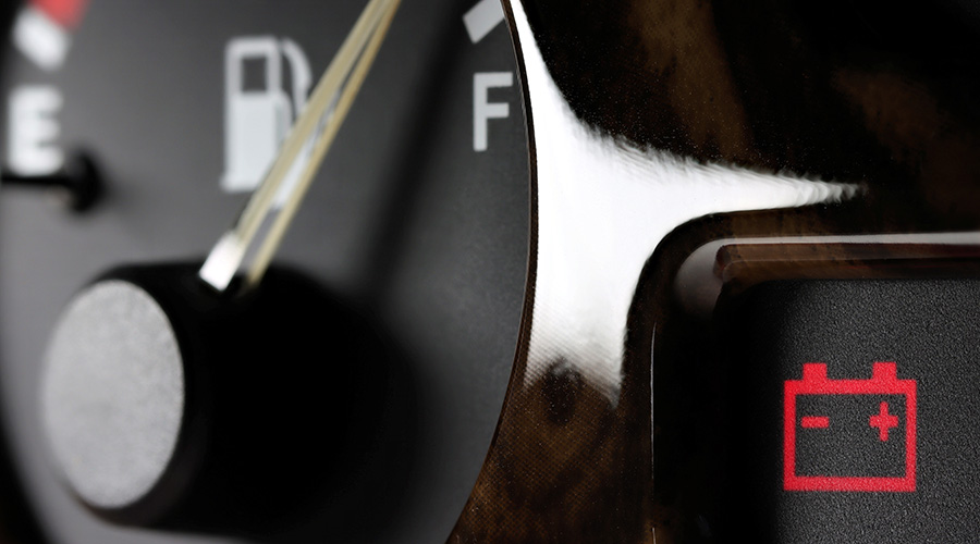 Battery charging light