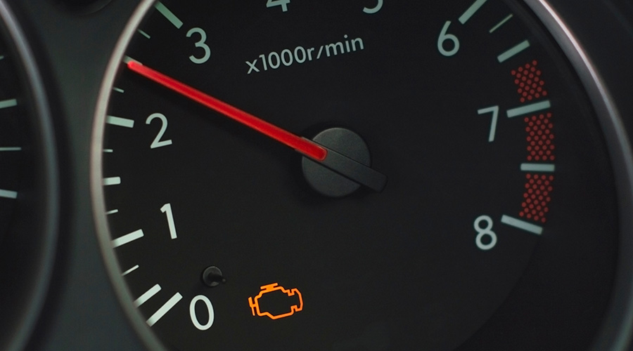 engine management light lit up.